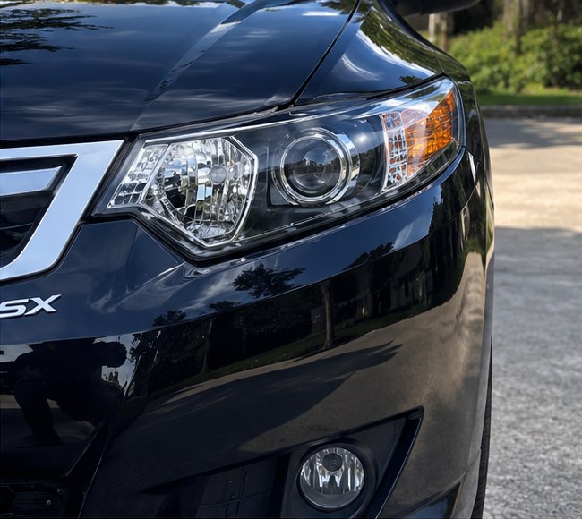 Headlight after restoration